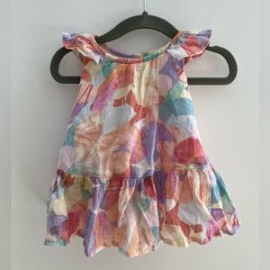 Baby Gap | Watercolor multi-color dress